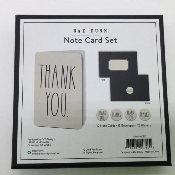 Thank you Cards Blank Variety Destash lot of 34 Rae Dunn - Picture 5 of 7